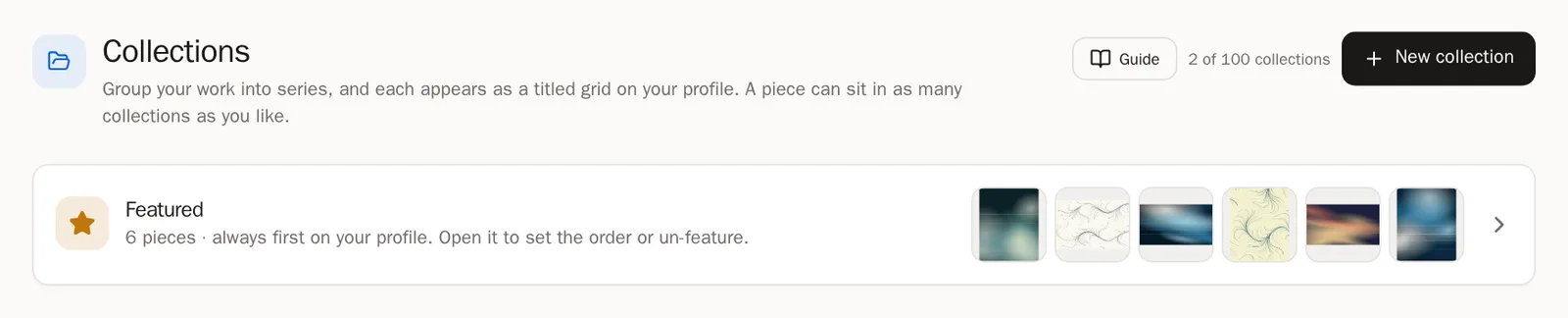 Screenshot of Group your work (optional)