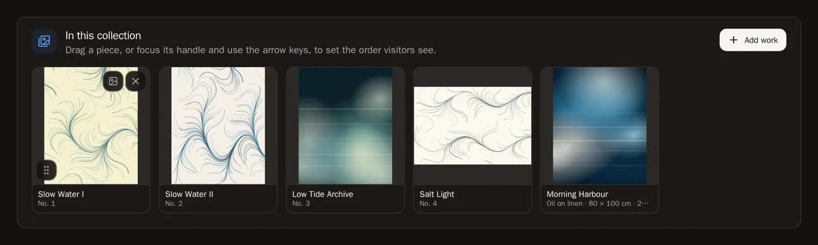 Screenshot of Put the pieces in order