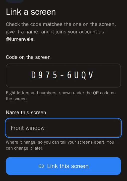 Screenshot of Name it and link it