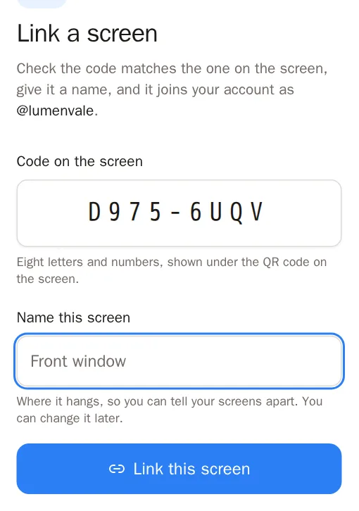 Screenshot of Name it and link it