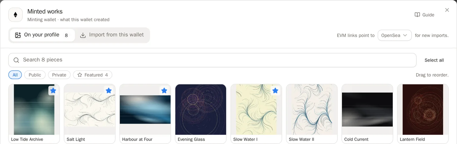 Screenshot of Press Import from this wallet