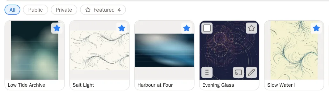 Screenshot of Feature your best pieces