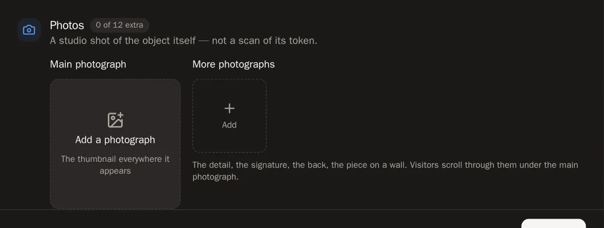 Screenshot of Add photographs