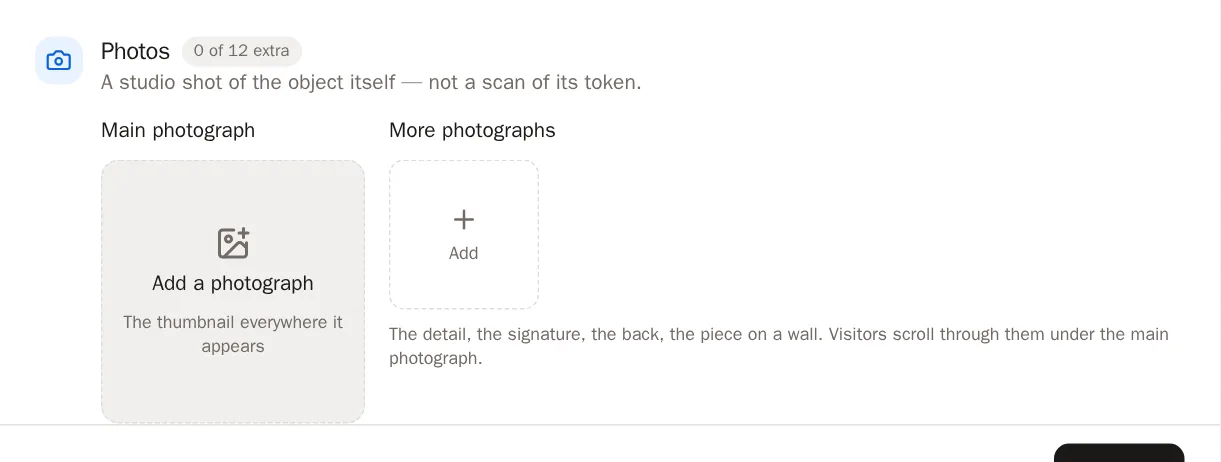 Screenshot of Add photographs