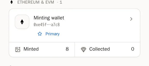 Screenshot of Meet your wallet card